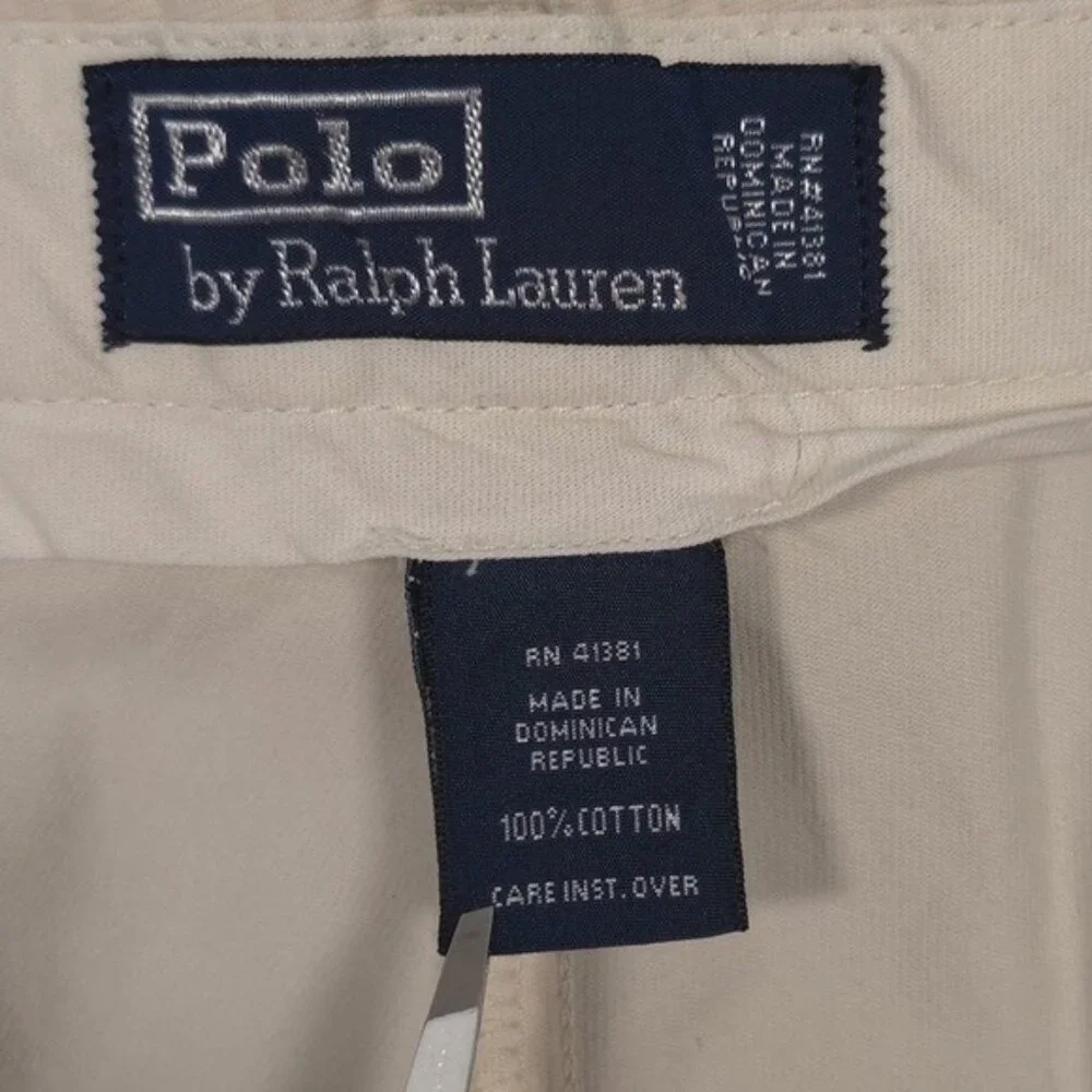 POLO RALPH LAUREN Men’s Pants Slacks 38/32‎ Front Pockets Straight Casual Chino
